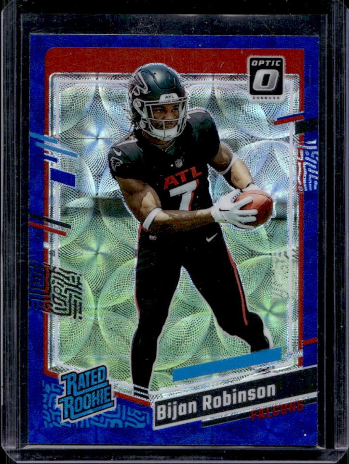 2023 Panini Donruss Optic Bijan Robinson Blue Scope Prizm RC Rated Rookie #206