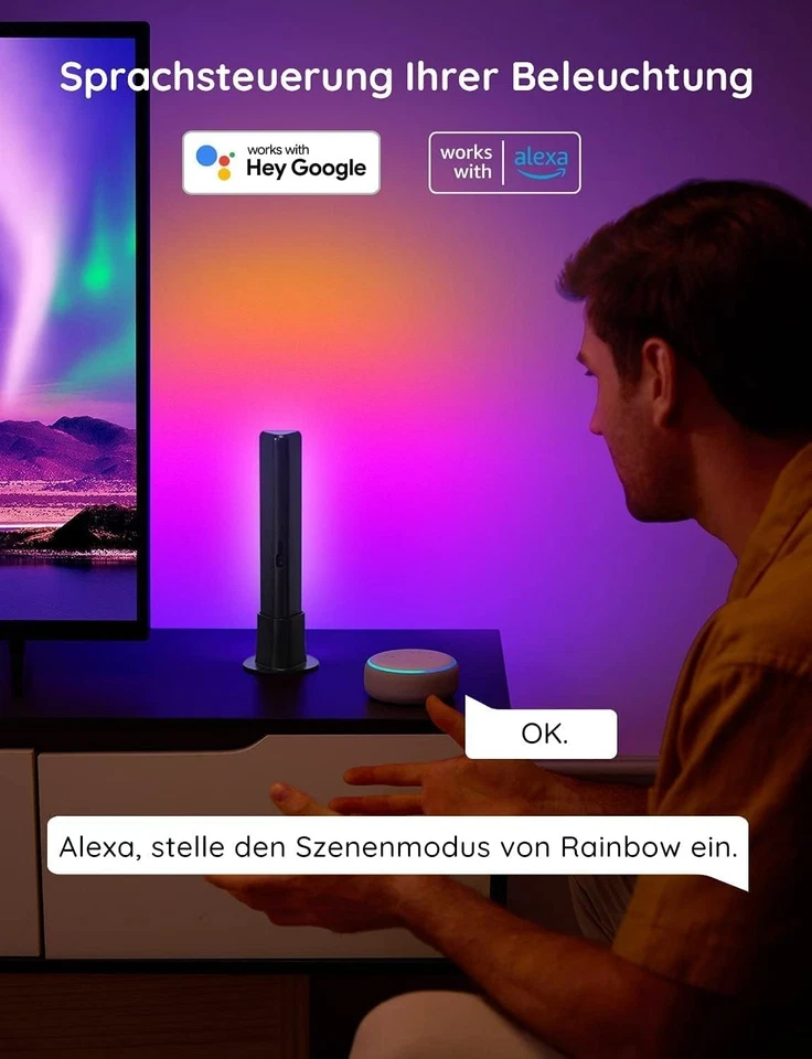 Govee Flow Pro Light Bar /RGBIC/ WiFi/ Bluetooth/ App / Smart Home/ Gaming / TV✅ - Bild 3 von 4