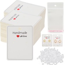 Femtindo 150 Pack Earring Cards for Jewelry Packaging DIY Earrings Holder Dis...