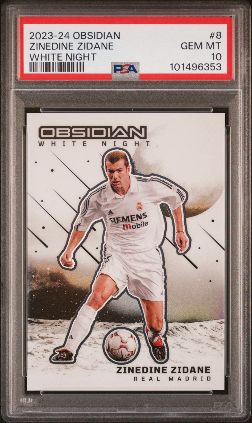 2023-24 Panini Obsidian - Zinedine Zidane #8 White Night - SSP Case Hit - PSA 10