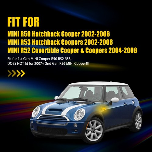 2PC Dynamic LED Front Side Marker Light Smoke For 02-08 Mini Cooper R50 R52 R53 - Picture 3 of 15