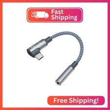 DCHAV Right Angle USB C to 3.5mm Audio Adapter Headphone Jack USBc 3.5 mm Cable