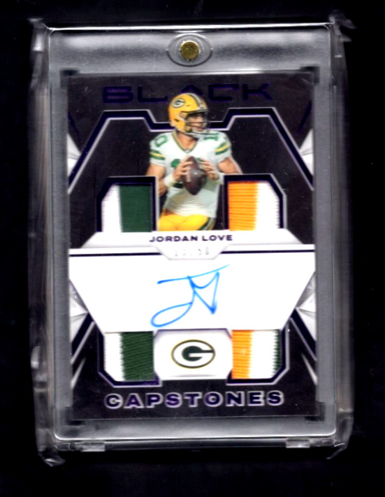 JORDAN LOVE AUTO & QUAD MEMORABILIA - 2023 PANINI BLACK - GREAT COLORS - 13/50