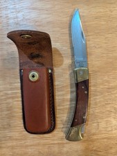 Craftsman USA Pocket Knife Wood Handle Folding Blade Vintage Collectible 95233 