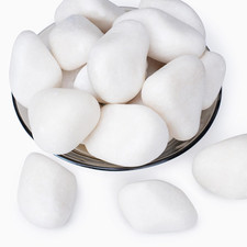 40 Lbs White Rocks for Landscaping, 2-3 Inch White River Rocks | Large White Roc