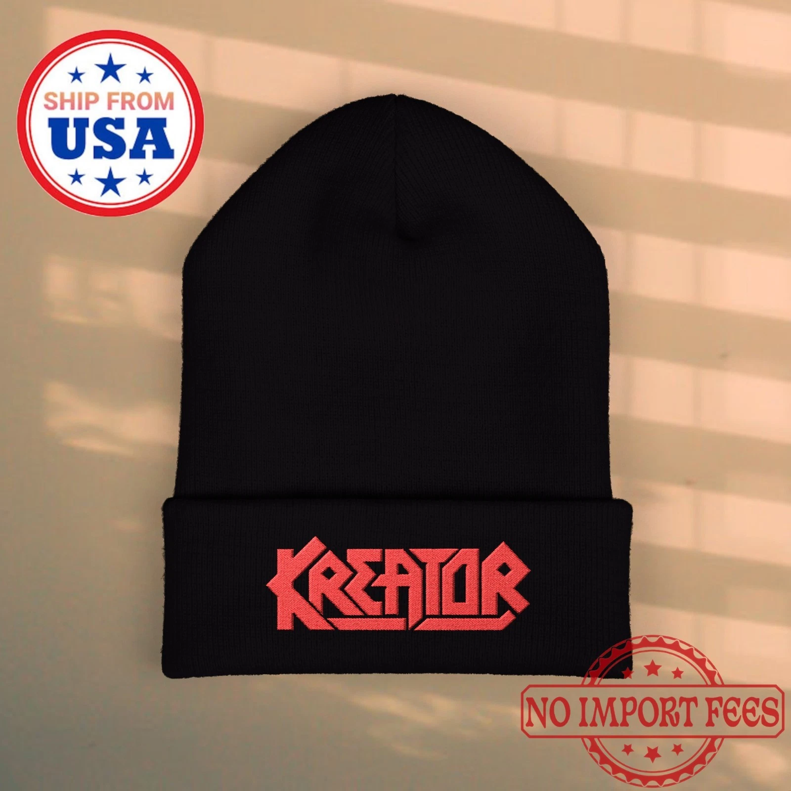 Kreator Black Beanie Hat Size Adult
