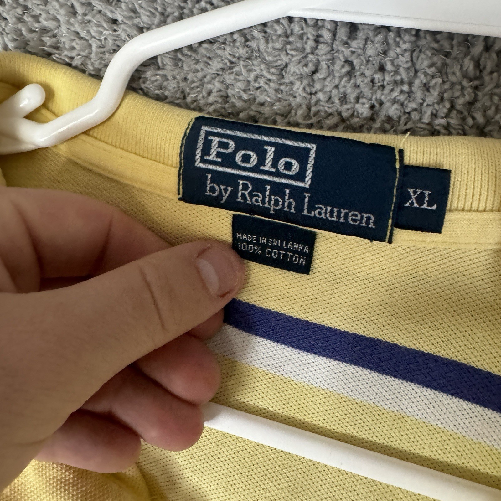 Polo Ralph Lauren vintage camicia uomo extra large a righe ricamate pony DESC