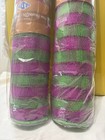 Lot of 2 Metallic Deco Mesh Rolls Pink Green Stripe 21” x 10 Yards Wreath Making — photo 4