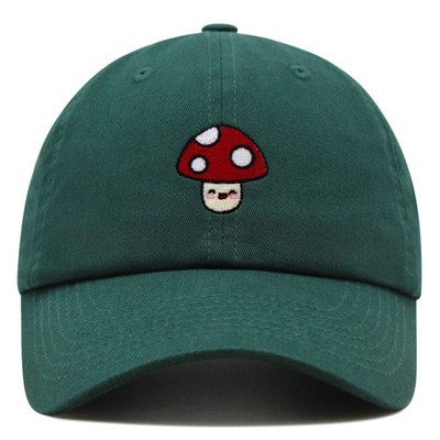 JPAK Mushroom Premium Dad Hat Low Profile Cotton Adjustable Casual Gift