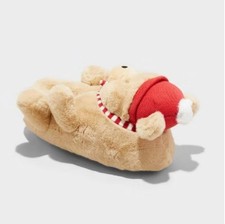Adult Holiday Teddy Bear Character Slippers - Wondershop  Beige L NEW W/ TAG 