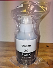 Canon OEM GI-20 PGBK Ink Bottle for Pixma G6020 and G5020 MegaTank Printers Blk