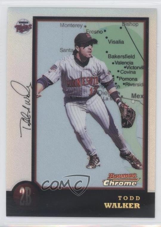 1998 Bowman Chrome International Refractor Todd Walker #54 7v7