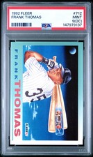1992 FLEER #712 FRANK THOMAS PSA 9 OC