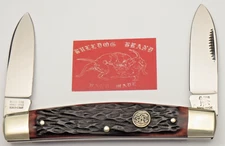 Vintage 1996 BULLDOG BRAND Solingen Single Dog Stamp Congress Bone Handles MINT