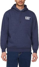 Cat Men's Hooded Pullover Sweatshirt, Blue, Size S