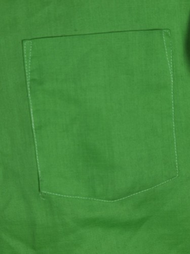 Vtg 60s Lime Green Button Up Shirt Retro Collar Men's Medium Cotton Blend Woven - Picture 6 of 13