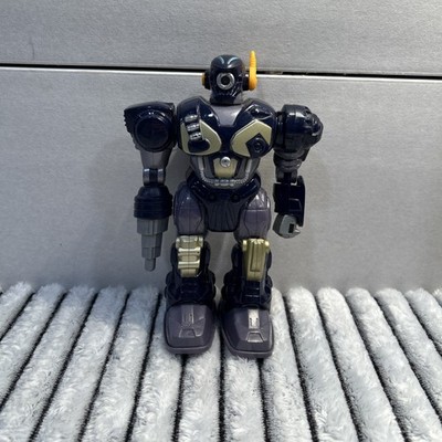 Hap-p Kid Robot-Walking-Works-Blue & Silver-7''-vintage Rare- Batteries Included