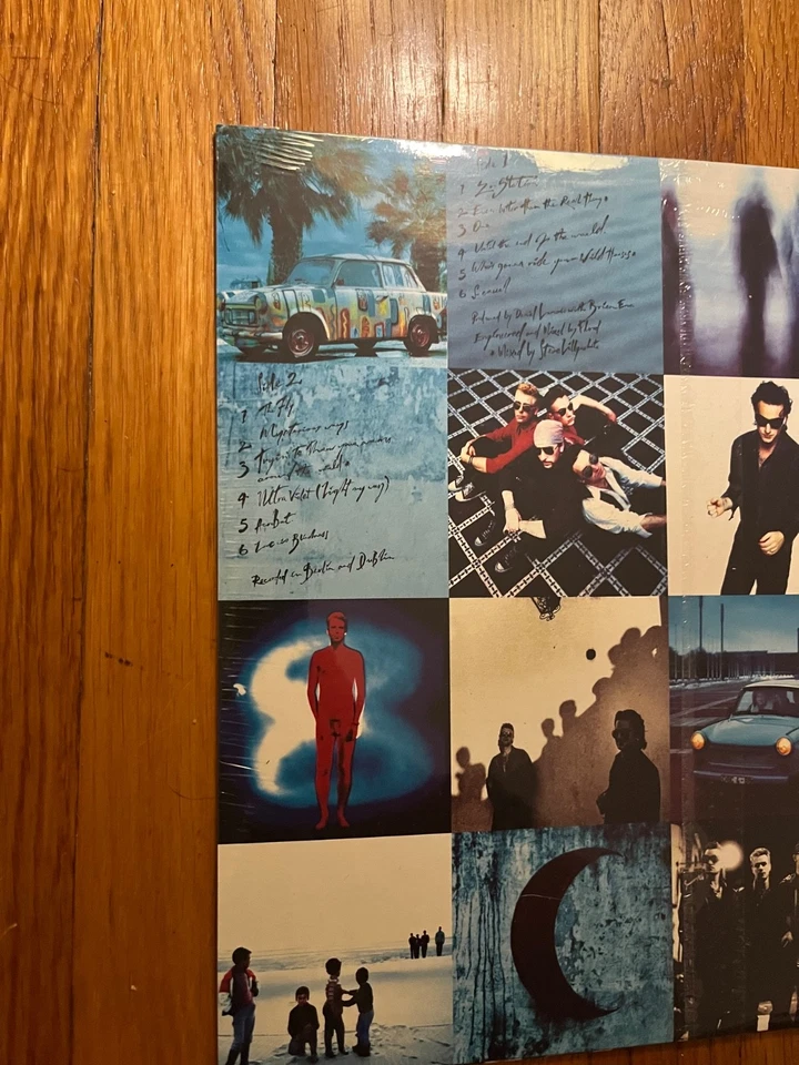 U2 Achtung Baby 1991 US Vinyl Sealed w/Hype Sticker Island - Image 4 of 4