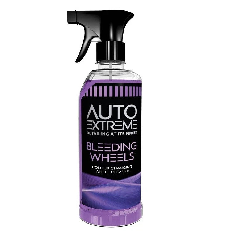 BLEEDING WHEELS SPRAY COLOUR CHANGING ALLOY WHEEL CLEANER AUTO EXTREME 720ML NEW