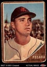 1962 Topps #168 Leo Posada Normal Tint Athletics COMMON VARIATION 1 - POOR
