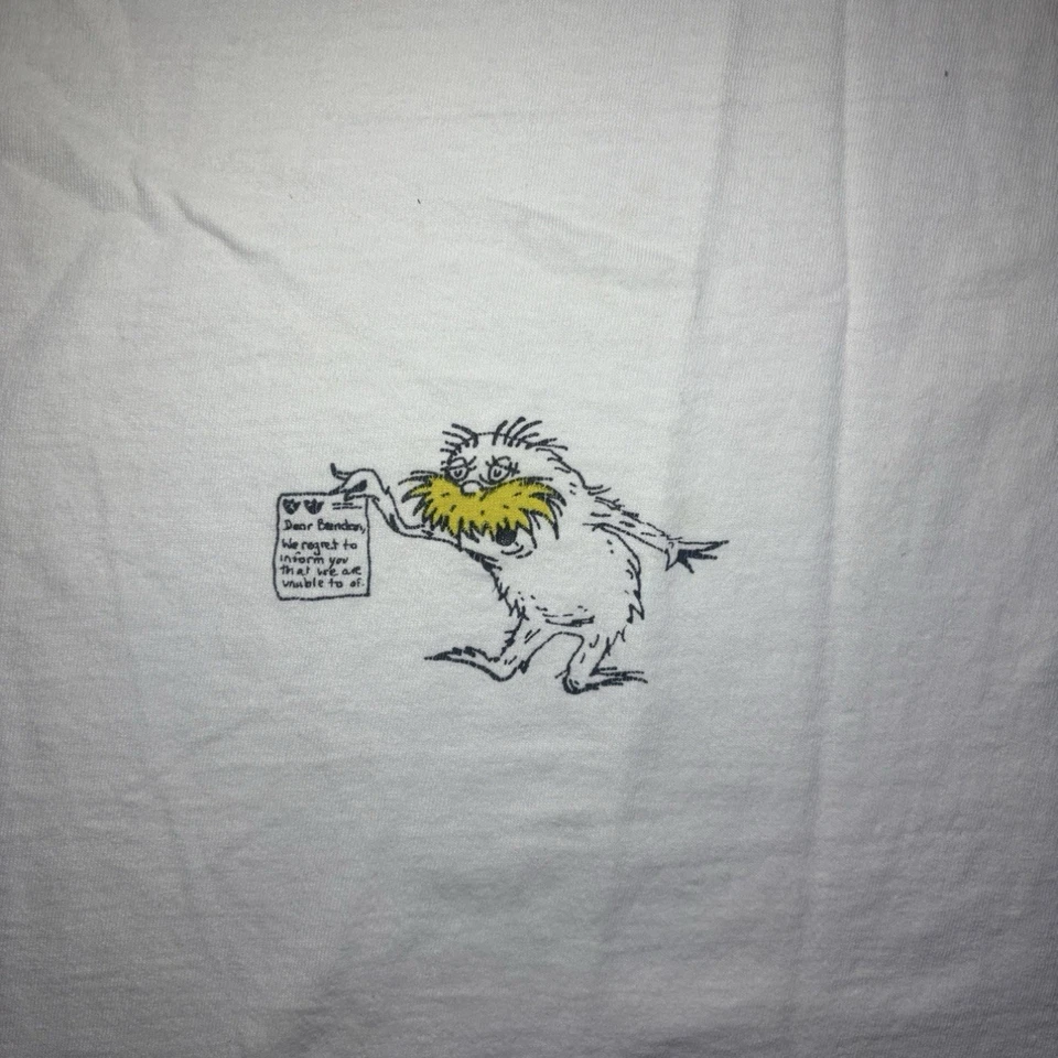 Vintage 80s Dr Seuss Mens Tee Size XL Phillips Exeter Academy 1987 Single Stitch - Image 2 of 4