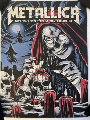 METALLICA POSTER SANTA CLARA CALIFORNIA 6/22/2025 BRANDON HEART