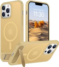 Temdan Magnetic Compatible with iPhone 13 Pro Case, Built-in Invisible Kickst...