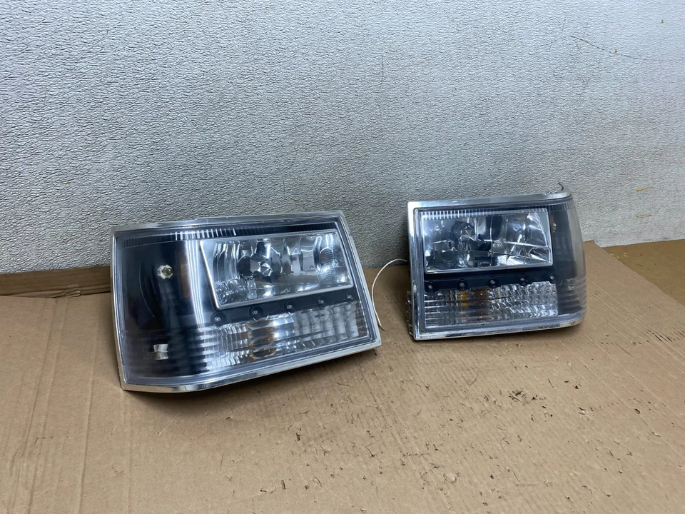 Jeep Grand Cherokee 1993-1998 juego faros halógenos LED DRL U8165 DG Foto 3 de 4