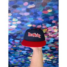 Vintage Pro-Line Red Stix Fitted Hat Navy Red Size 7 1/8 Made in USA