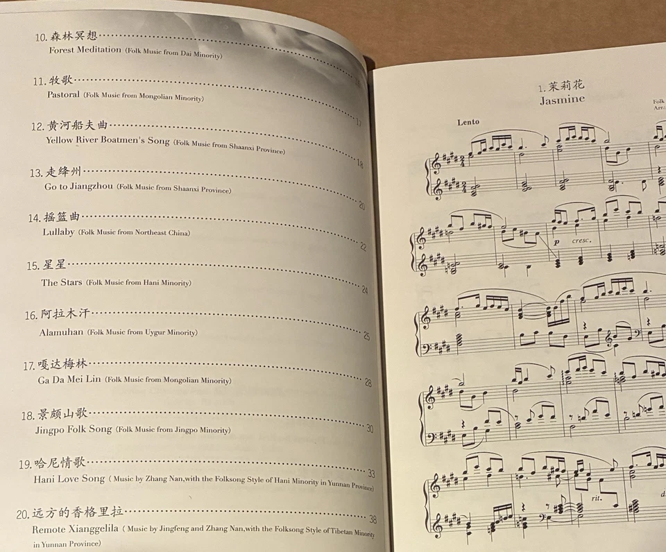 Melodies of China - Solo Piano Sheet Music Book +CD - by Zhang Zhao - SCHOTT VG+ - Image 4 of 4