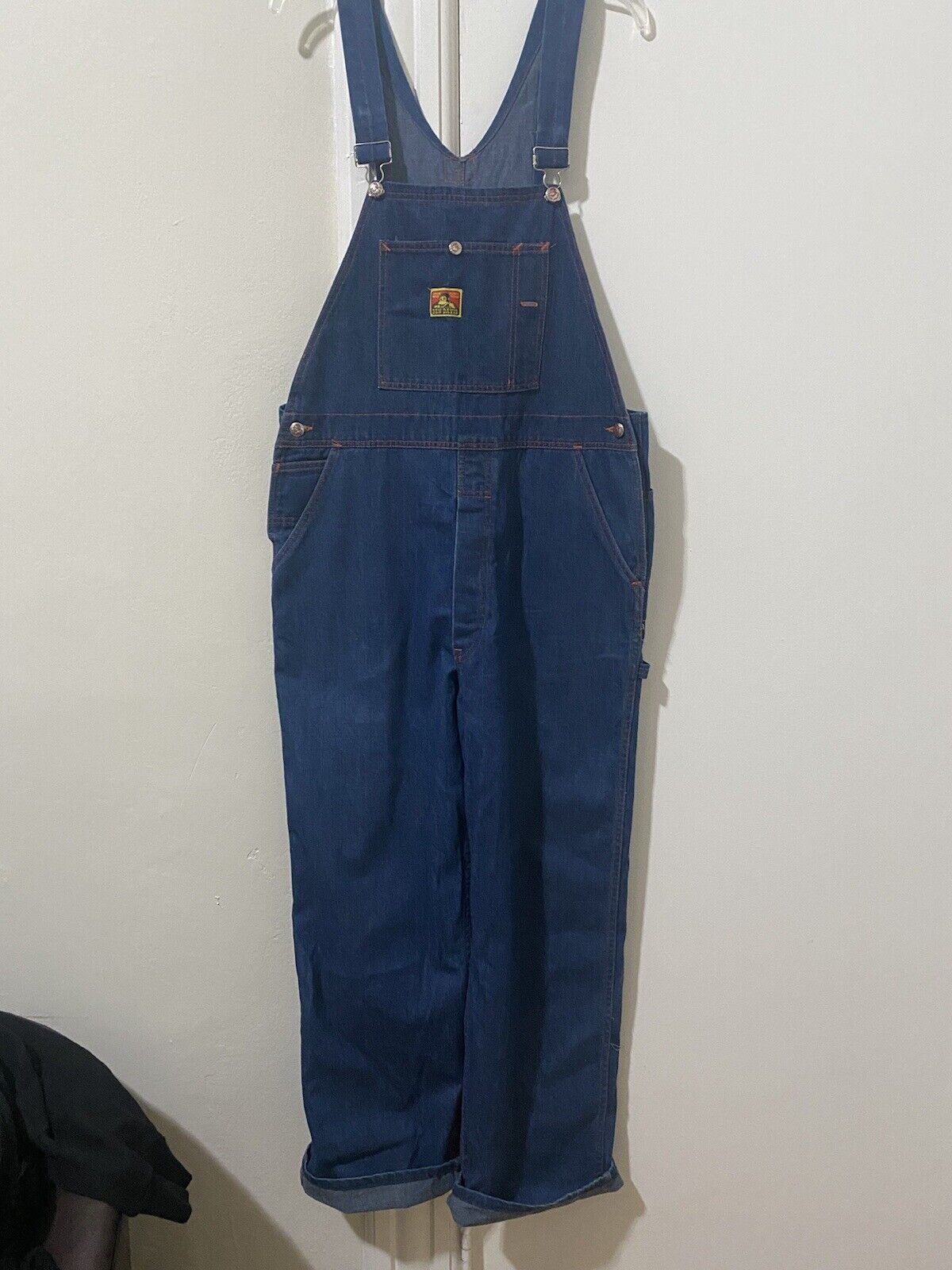 Vintage 70s Ben Davis Yellow Label Overalls Orang… - image 2