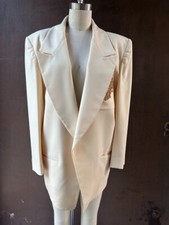 Vintage Early 90's Mary Ann Restivo Blazer, Resort blazer, wooden beads, Luxury