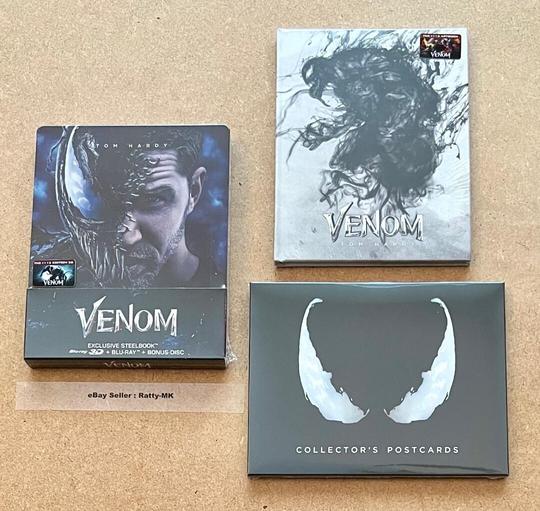 VENOM - FILMARENA FAC #113 EDITION 5B BLU RAY STEELBOOK 3D + 2D WITH EXTRAS. NEW