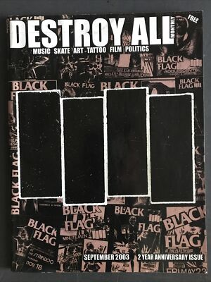 DESTROY ALL MONTHLY Magazine #25 - BLACK FLAG - BAD RELIGION ...