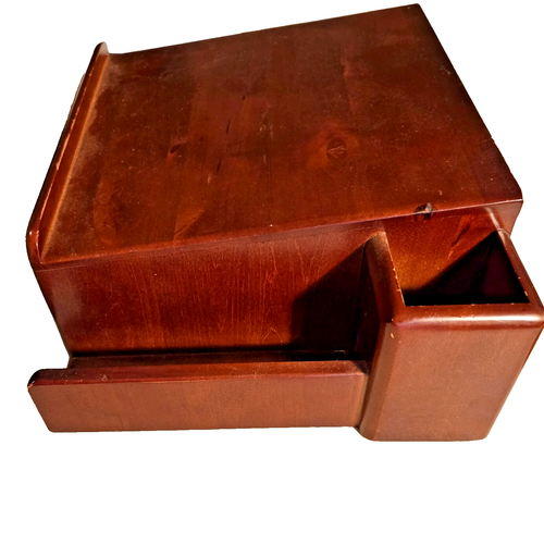 Eldon Mahogony Desktop Slant Organizer Book Tablet Phone Podium All Wood MCM - Picture 7 of 15