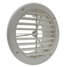 RV AC Vent 5" Side Vent Optional Charcoal Filter White Camper AC Vent