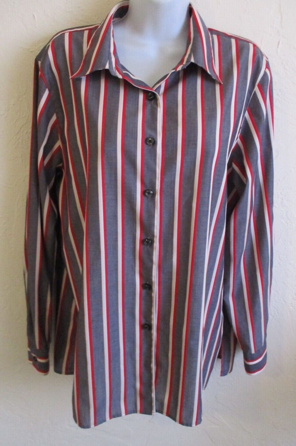 Foxcroft Striped Career Shirt Size 14 Wrinkle Free Classic Fit EBay Foxcroft striped career shirt size 14 wrinkle free classic fit ebay