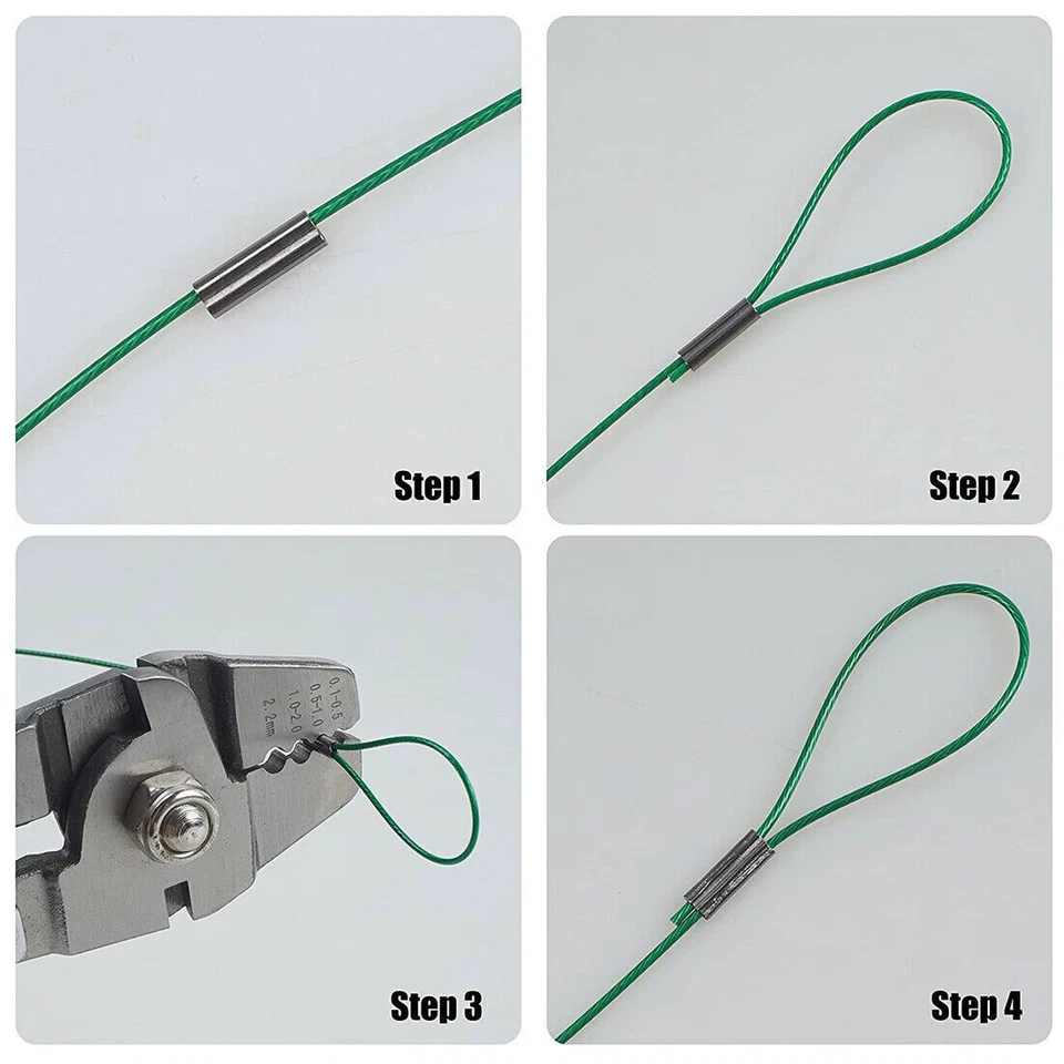 50~200 piezas manguitos de crimpado de cobre de doble barril de pesca accesorios de conector de tubo Foto 3 de 4