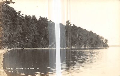 BEMIDJI Minnesota RPPC postcard Rocky Point lake view