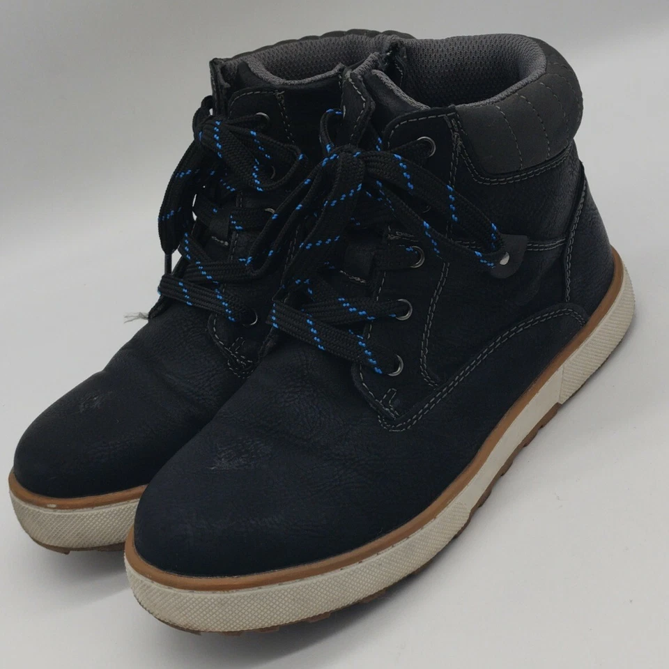 Botas de tiro bajo Sonoma para niños talla 3 ribete negro gris Foto 2 de 4