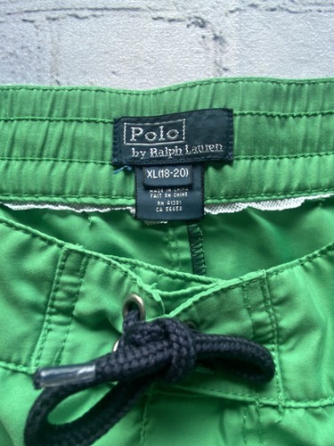 Polo Ralph Lauren Board Short Boys Size XL 18-20 Big Pony Swim Trunk Blue Green - Picture 2 of 7