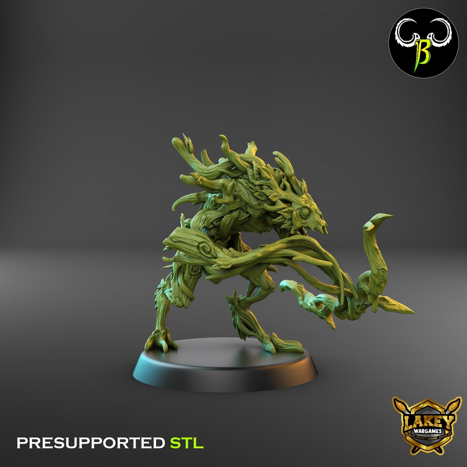 Vine Spirit Bows | Forest Spirit | 3D Printed Miniature | Clay Beast Creation |