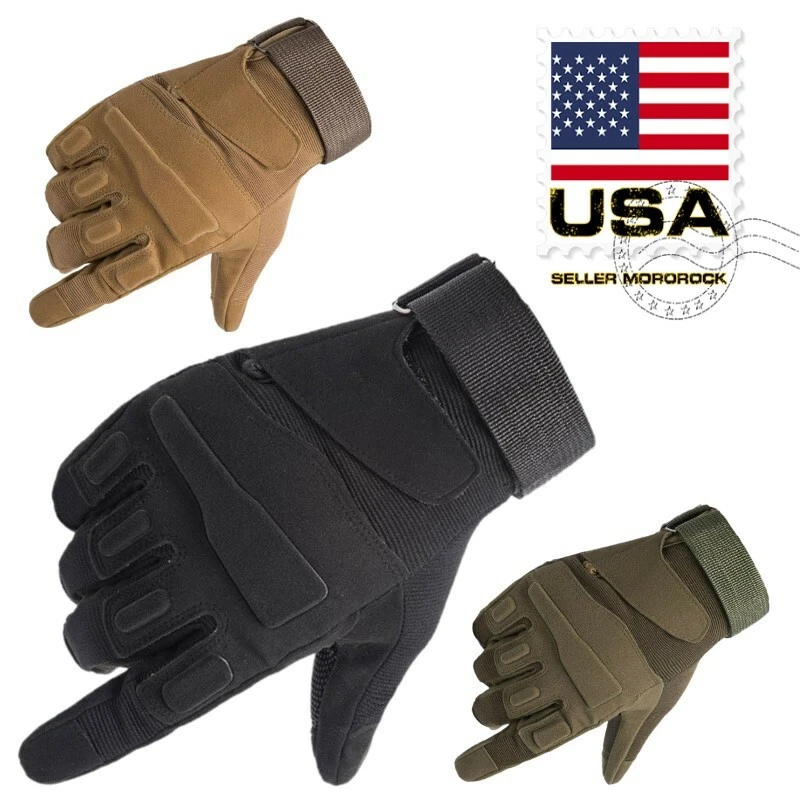 US Men Army Military Tactical Shooting Motorcycle Hunt Half & Full Finger Gloves - Image 2 of 4