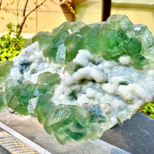 14.37LB natural porcelain blue cubic fluorite mineral specimen/Xianghualing - 第 11/18 張圖片