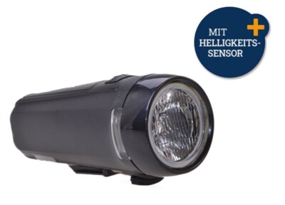 Fahrrad  Rad LED-Frontlicht Vorderlicht Akku und Sensor 60 LUX Beleuchtung StVZO
