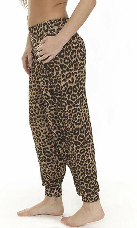 Pantaloni Harem Donna Larghi Pantaloni Larghi Donna Stile Ali Baba/Harem - Taglio 3/4 (alla Tibia), In Viscosa, Colori Assortiti, Taglie Dalla 8 Alla 26 Leggings Larghi 3/4 - Foto 9