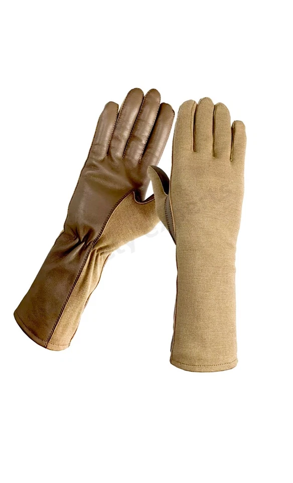 Nome Flyer's Fire-Resistant Aviator Flight Sheepskin Leather Gloves - Image 2 of 4