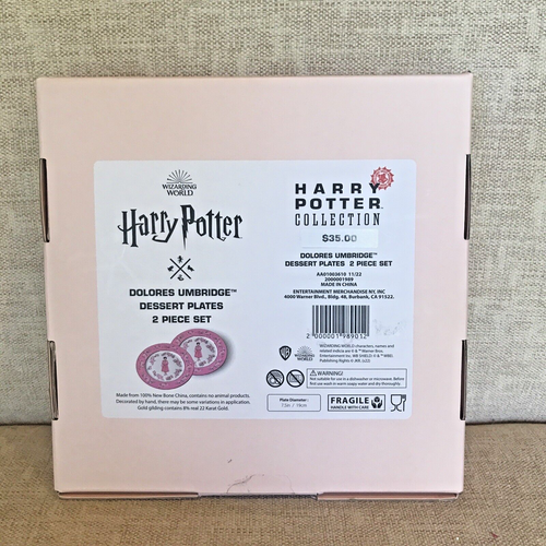 Wizarding World of Harry Potter Dolores Umbridge Dessertteller 2 Stück Set Neu - Bild 9 von 11