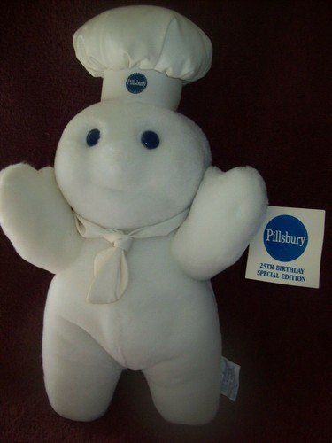 Pillsbury POPPIN FRESH Plush Doll - 25th BIRTHDAY SPECIAL EDITION 12 Inches Tall