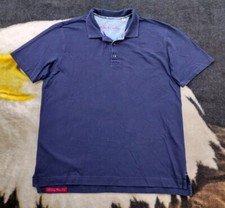 Robert Graham Polo Shirt Men's Large Blue Classic Fit Casual Preppy